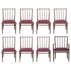 4 T.H. Robsjohn Gibbings For Widdicomb Mahogany Dining Chairs