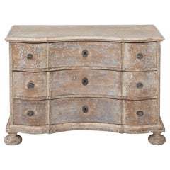 18th c. German Baroque Commode in Original Patina with Arbalette Shaped Front