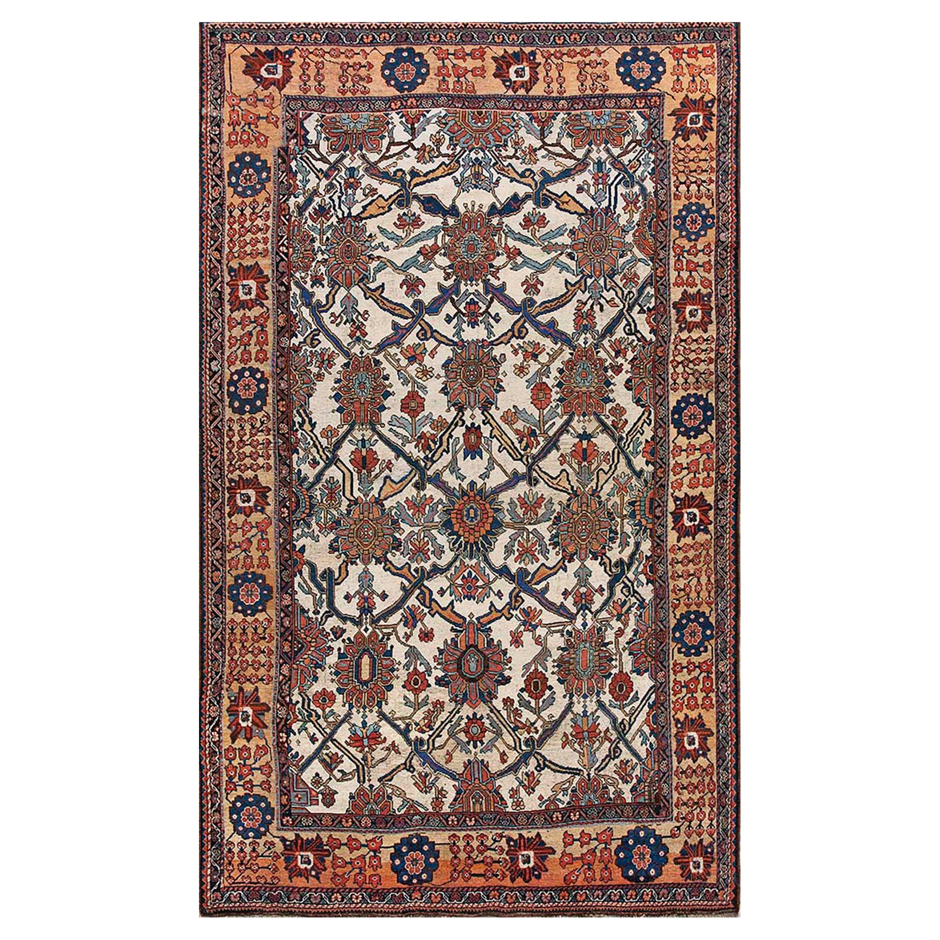 19th Century S. Persian, Fars region Bakhtiari carpet with design inspiration 