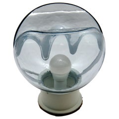 Lampada da tavolo postmoderna in vetro di Murano, Mazzega Murano Italia 1970s