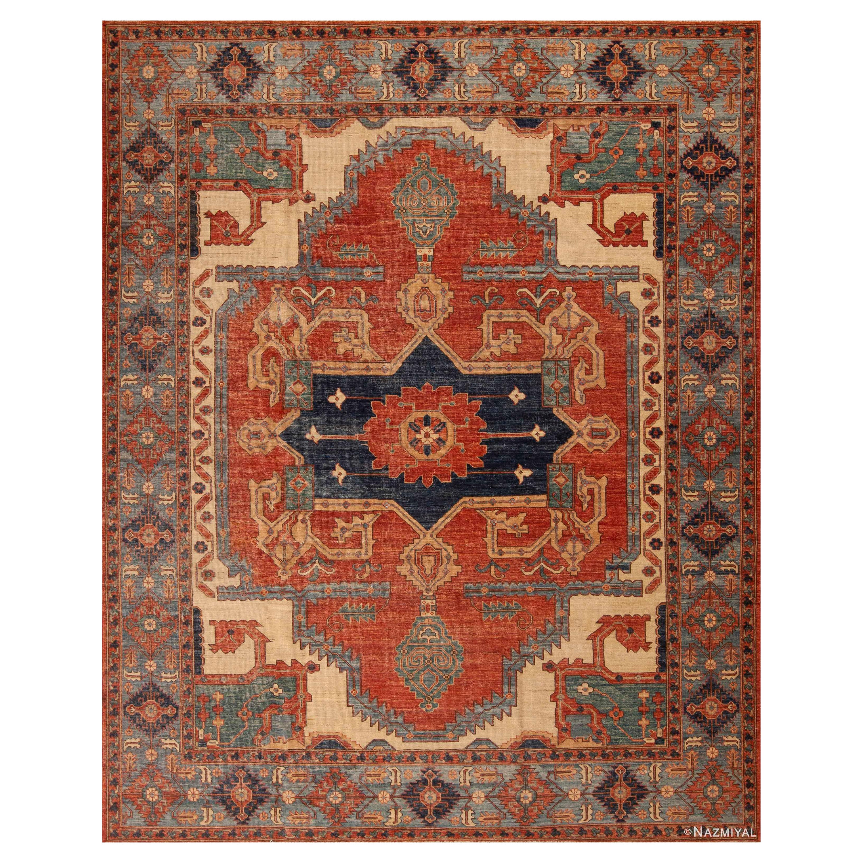Nazmiyal Collection Rustic Tribal Persian Design Modern Area Rug 8'2" x 10'2" For Sale