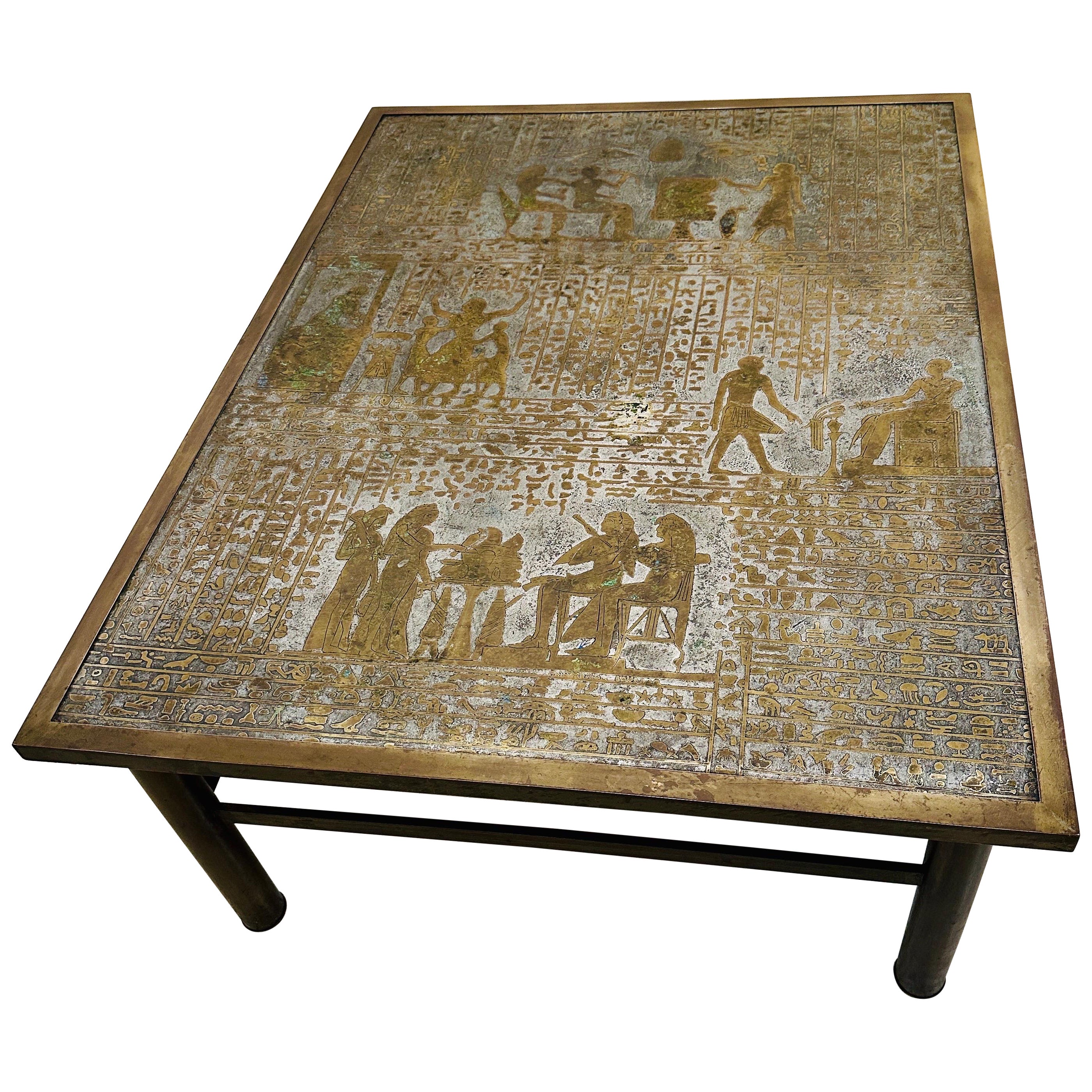 Rare "Egyptian" Coffee Table by Philip and Kelvin LaVerne