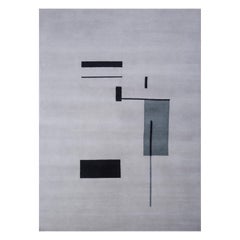 Misty London Symphony Smoke Blue Hand-Knotted Rug