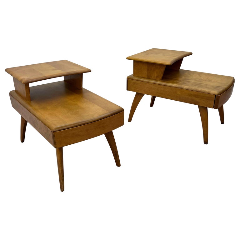 Antique two tier side table discount