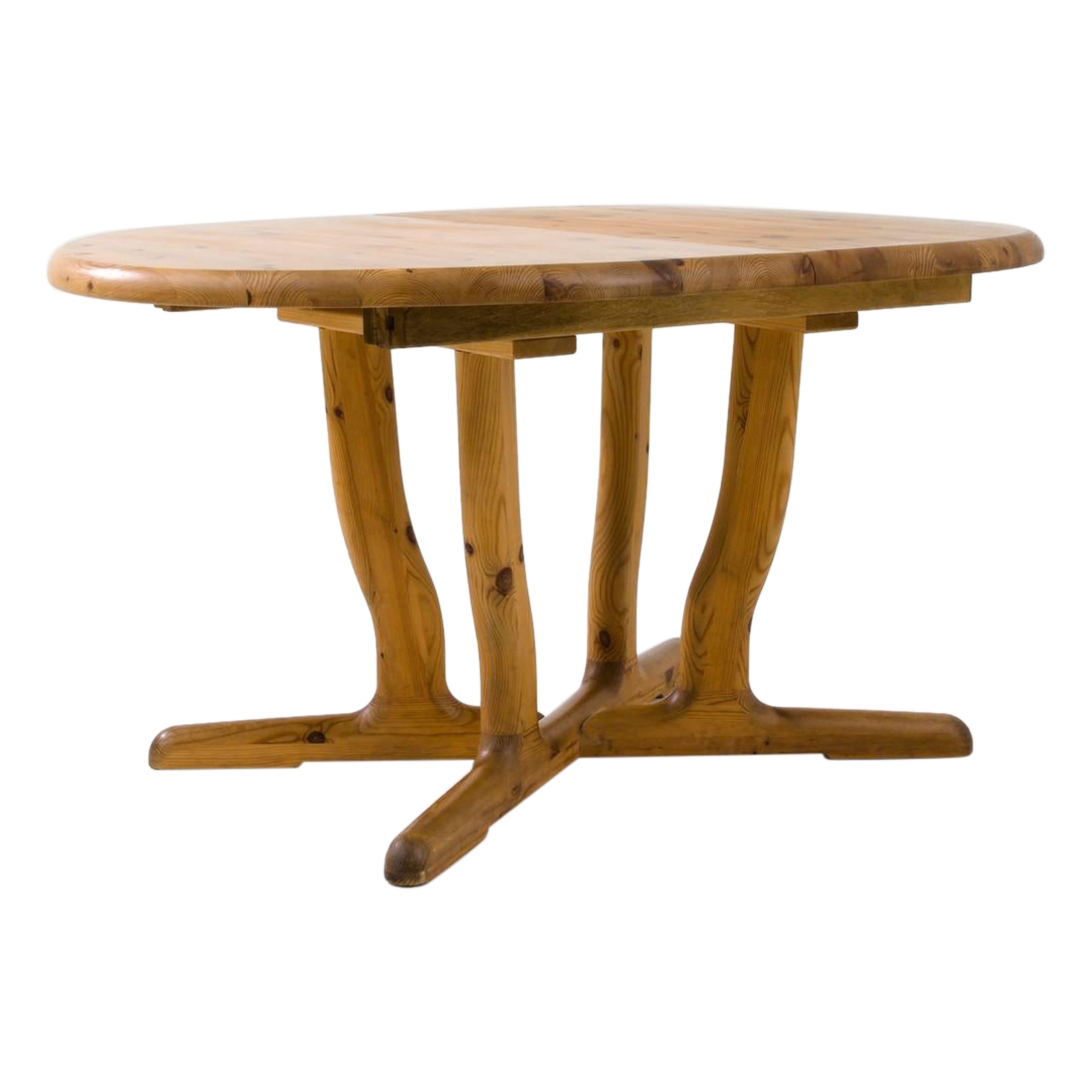 Table de salle à manger extensible en bois scandinave du 20e siècle en vente