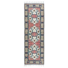 Tapis de couloir traditionnel vintage en laine anatolienne nouée à la main 3x9 Ft pour couloir