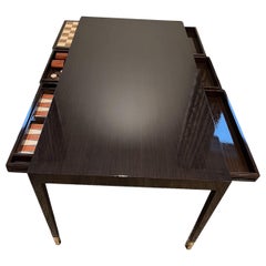 Maßgefertigter Partner-Schreibtisch mit Backgammon-/Schachtischstück