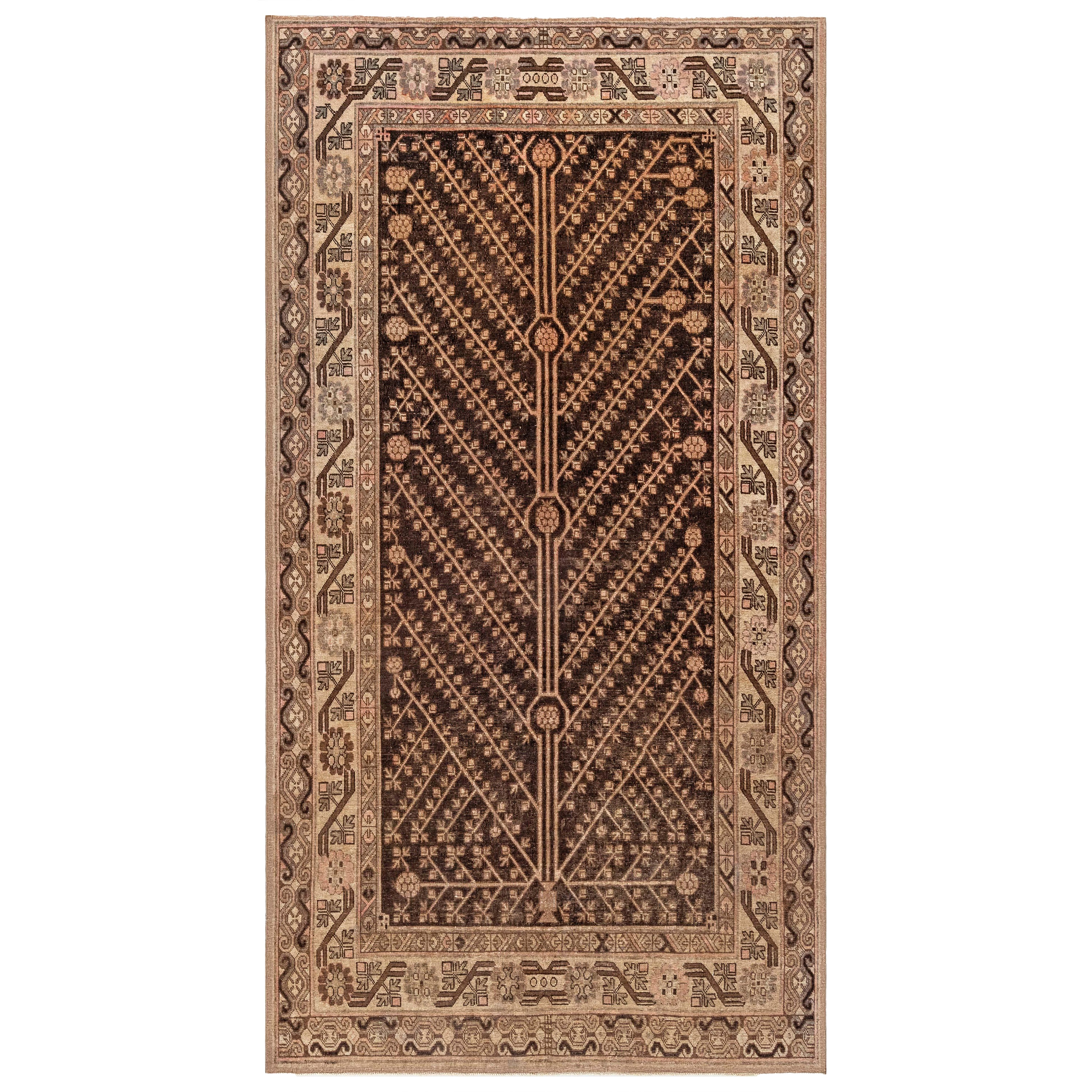 Mid-20th Century Samarkand Handmade Wool Rug For Sale at 1stDibs