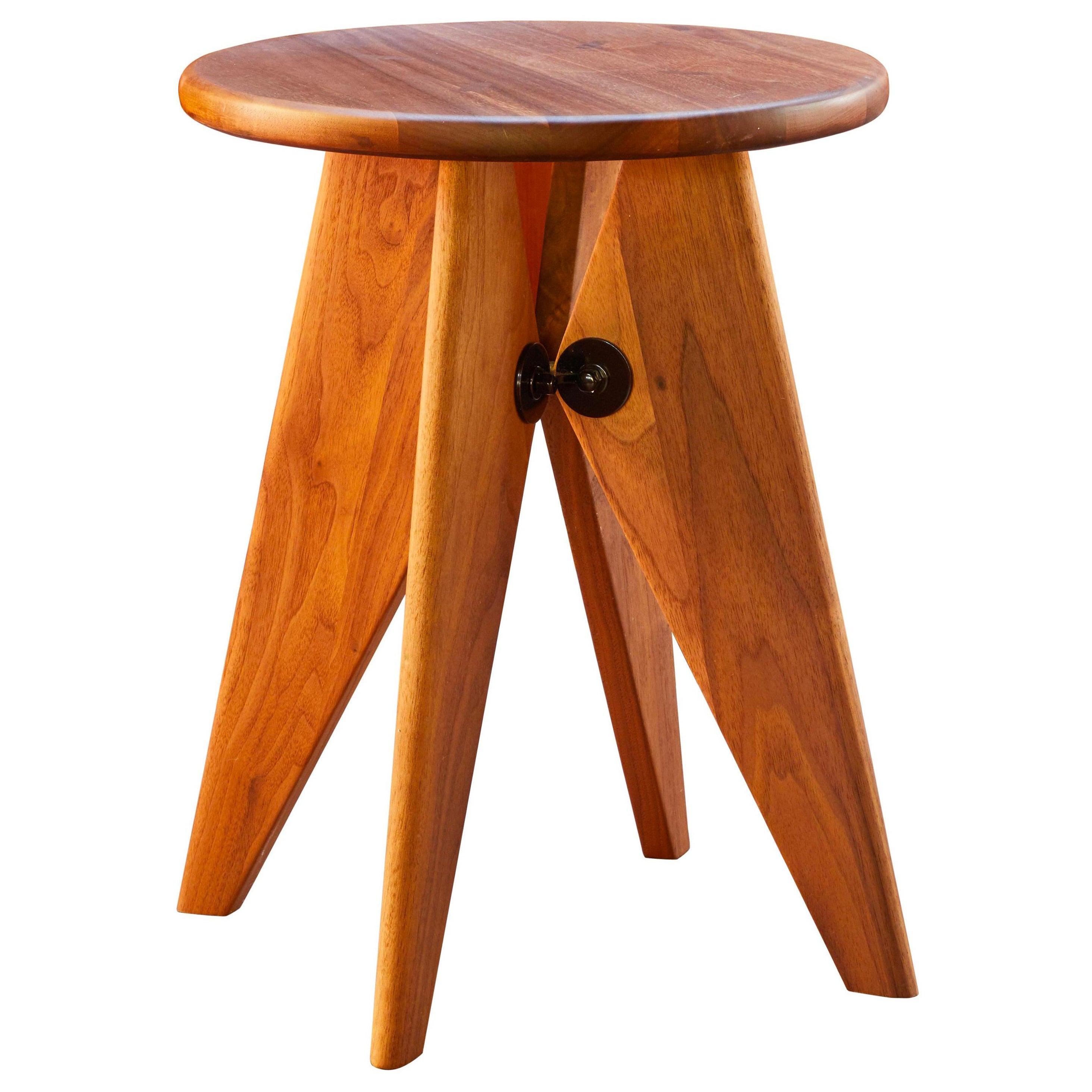 Jean Prouvé Tabouret Solvay Stools in American Walnut For Sale