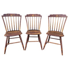 Used Early 19Thc Original Paint Decorated Windsor Chairs