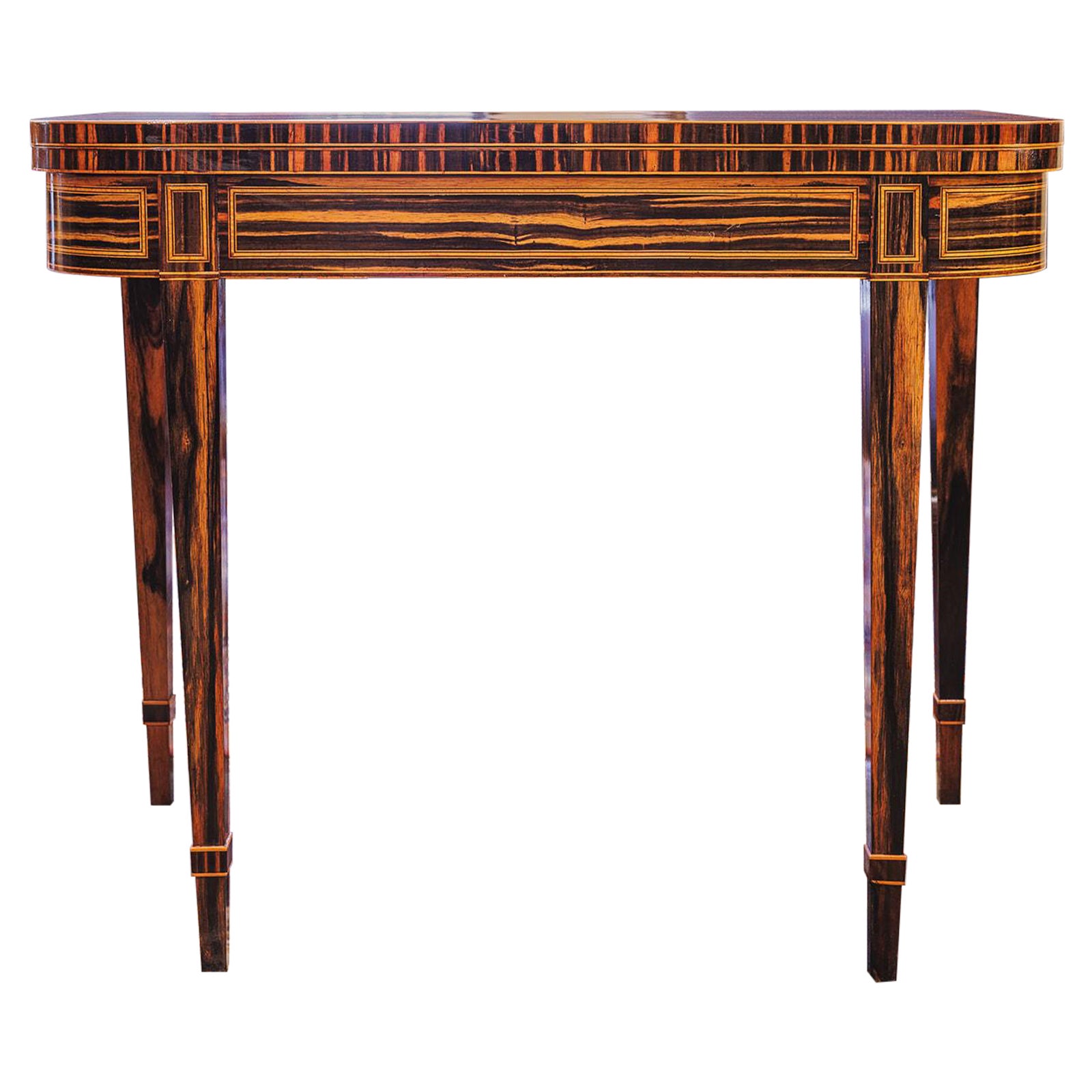 A fine English Regency calamander game table  For Sale