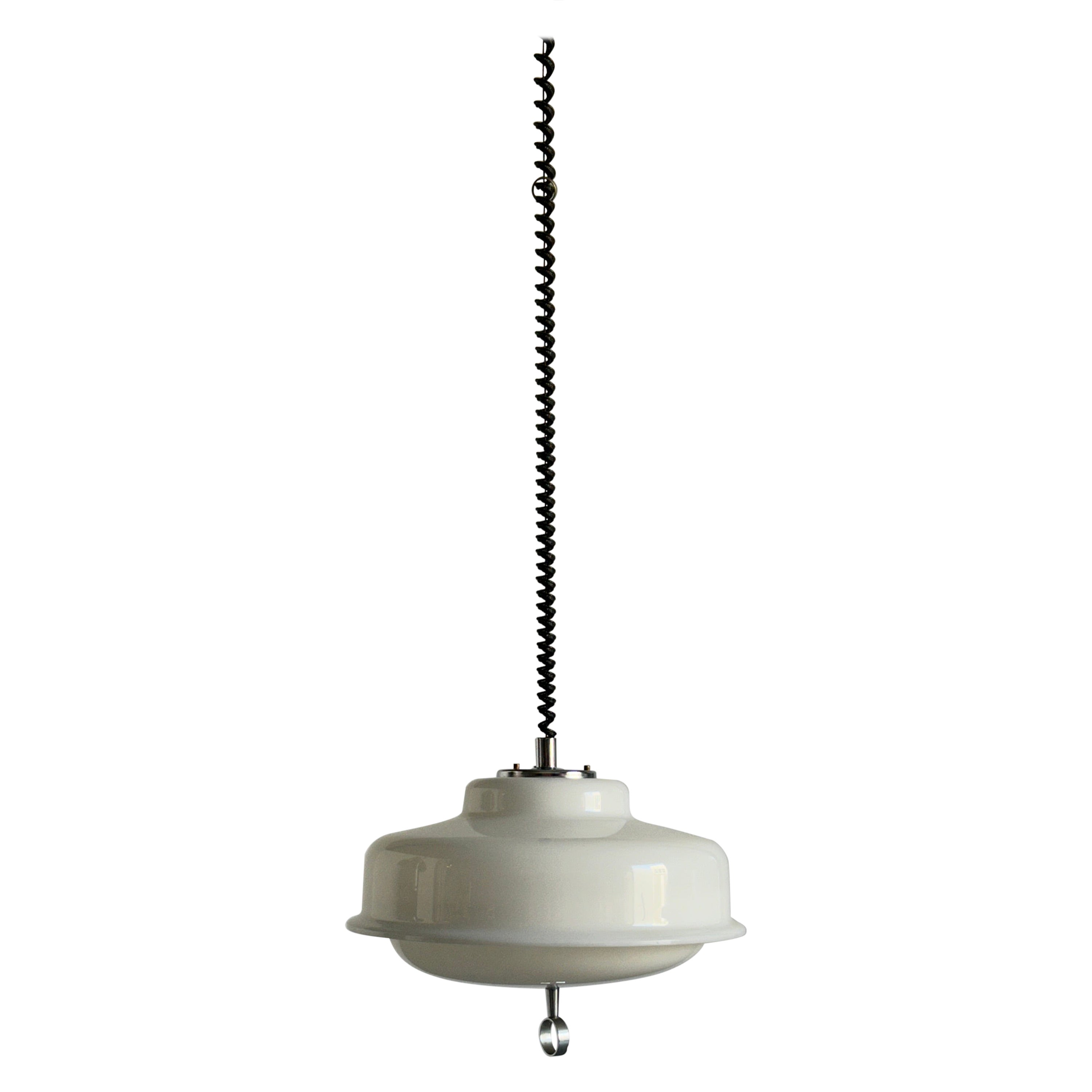 Vintage Mid-Century Modern White Mushroom Lamp designed by Harvey Guzzini, 1970s For Sale