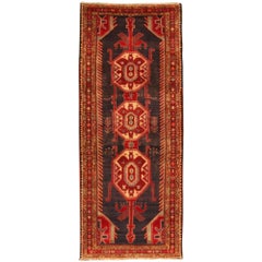 Handgefertigter Malayer-Teppich im persischen Stil im Vintage-Stil 4.2' x 10.7', 1970er Jahre - 1T23