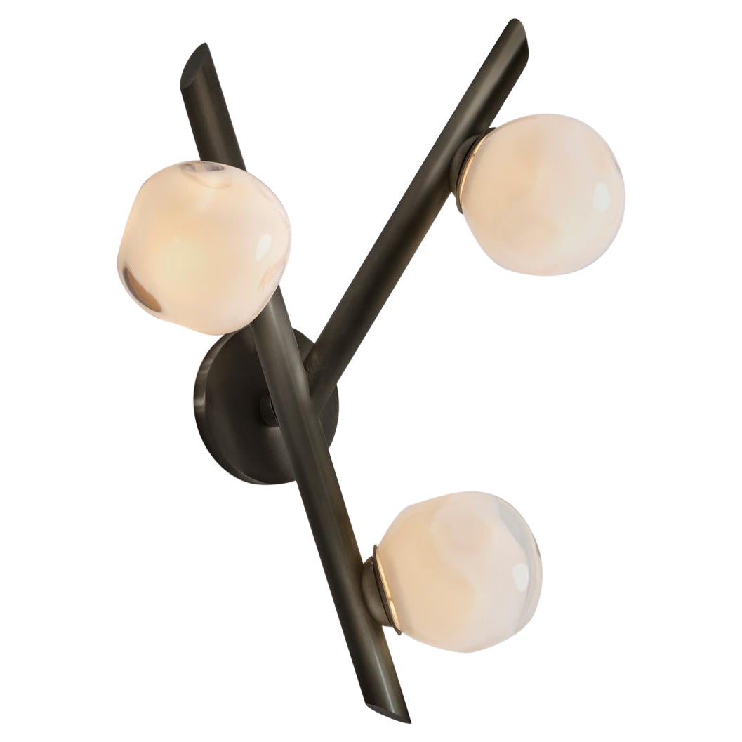 Antares Wall Light by Gaspare Asaro- Black Bronze Finish For Sale