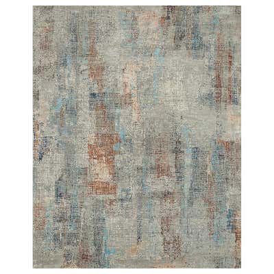 Urban Elegance Classic Gray Hand-Knotted Rug For Sale at 1stDibs