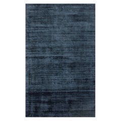 Midnight Symphony Navy Blue Hand-Loom Rug