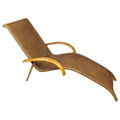 Vintage-Loungesessel aus Korbweide und Rattan, Pier 1 Imports