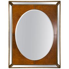 Monumental Burl and Glass Art Deco Mirror 11