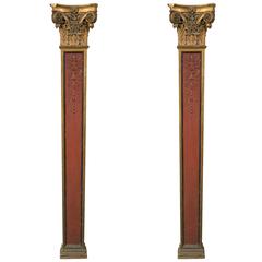 Pair of Gilded Pillars