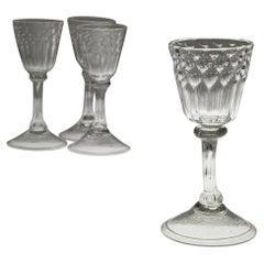Antique Four Liege Wine Glasses c1720