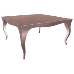 Tables de jeu Art déco en cuivre martelé fin 18,5x18,5x10 pouces