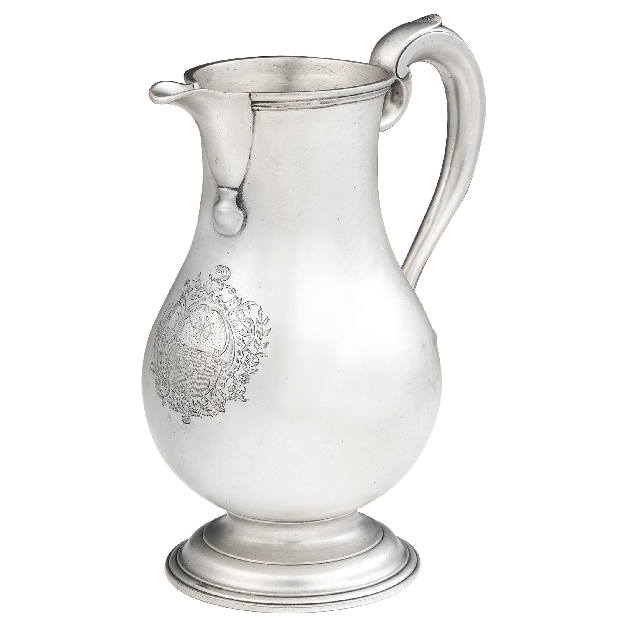 George II Beer Jug Made in London by Thomas Whipham I, 1750 For Sale