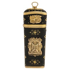 Antique Beautiful George II Gold Mounted Etui Made in London, circa 1745