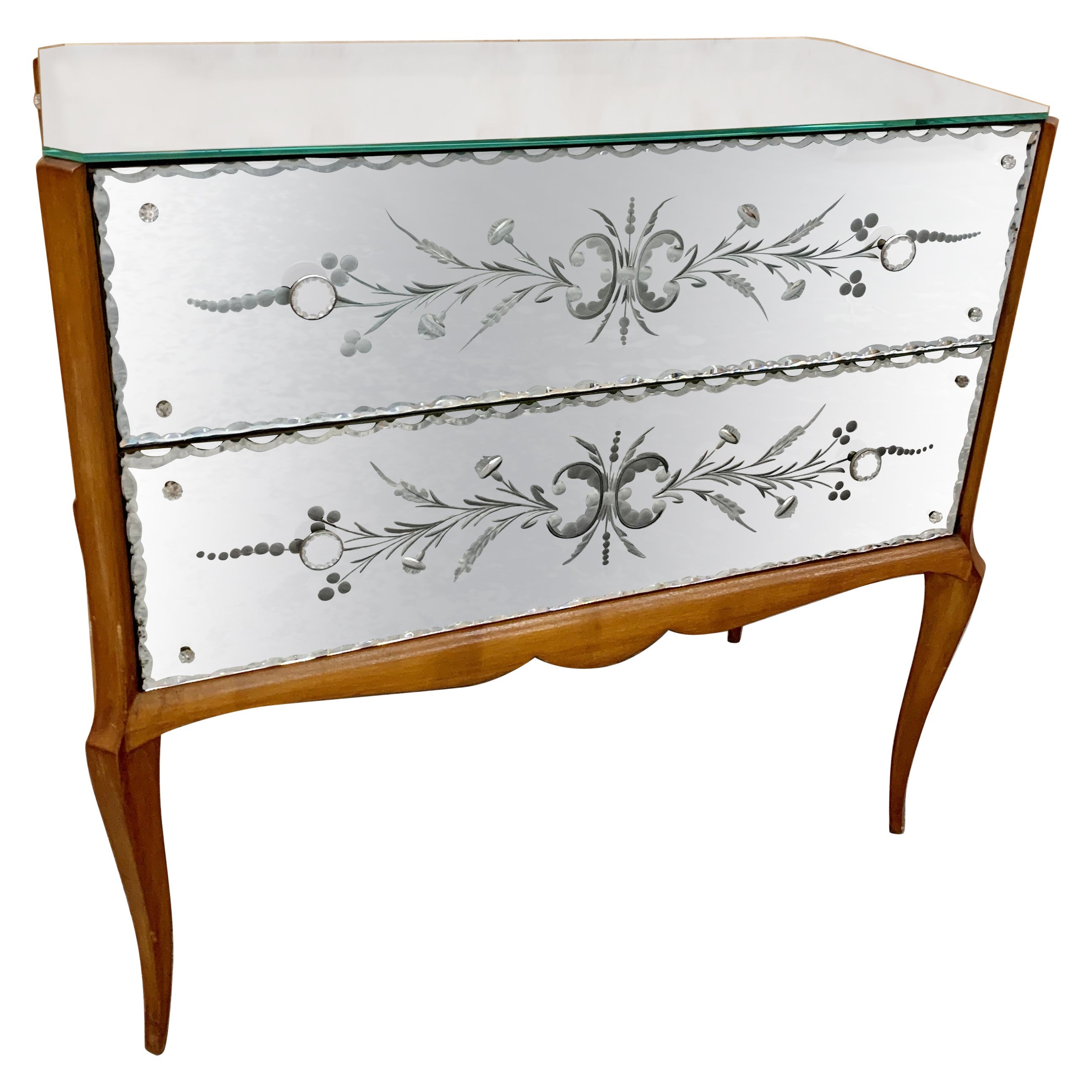 Vintage Mirror Dresser - Venetian Style For Sale