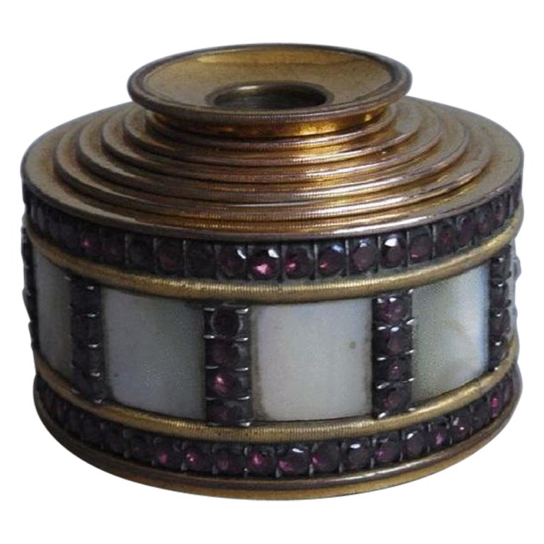 Monocular de madreperla y granate de Jorge III, hacia 1810 en venta