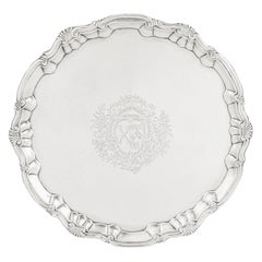 George II Salver Made in London by William Peaston, 1752