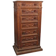 Hand-Carved Highboy or Chest 7