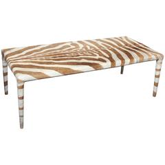 Mid-Century Coffee or Cocktail Table in Zebra