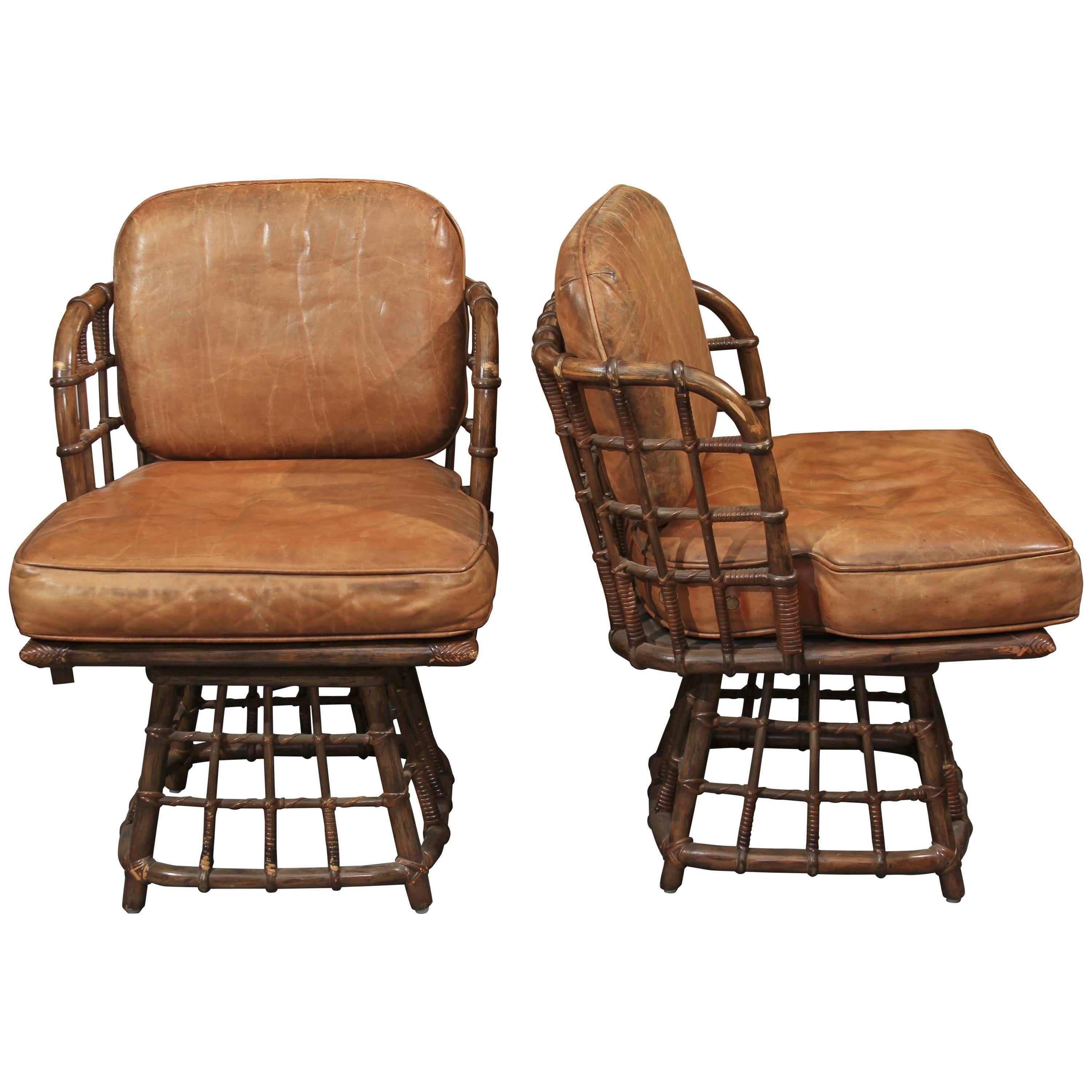 Pair of Maguire Swivel Chairs
