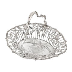 Panier à pain antique en métal argenté de John Henry Vere et William Lutwyche, 1764