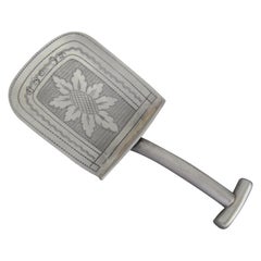 Antique George III "Spade" Caddy Spoon Made in Birmingham by Cocks & Bettridge, 1813
