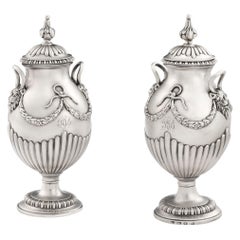 Used Pair of George III Neo Classical Vases by Thomas Pitts I, 1771