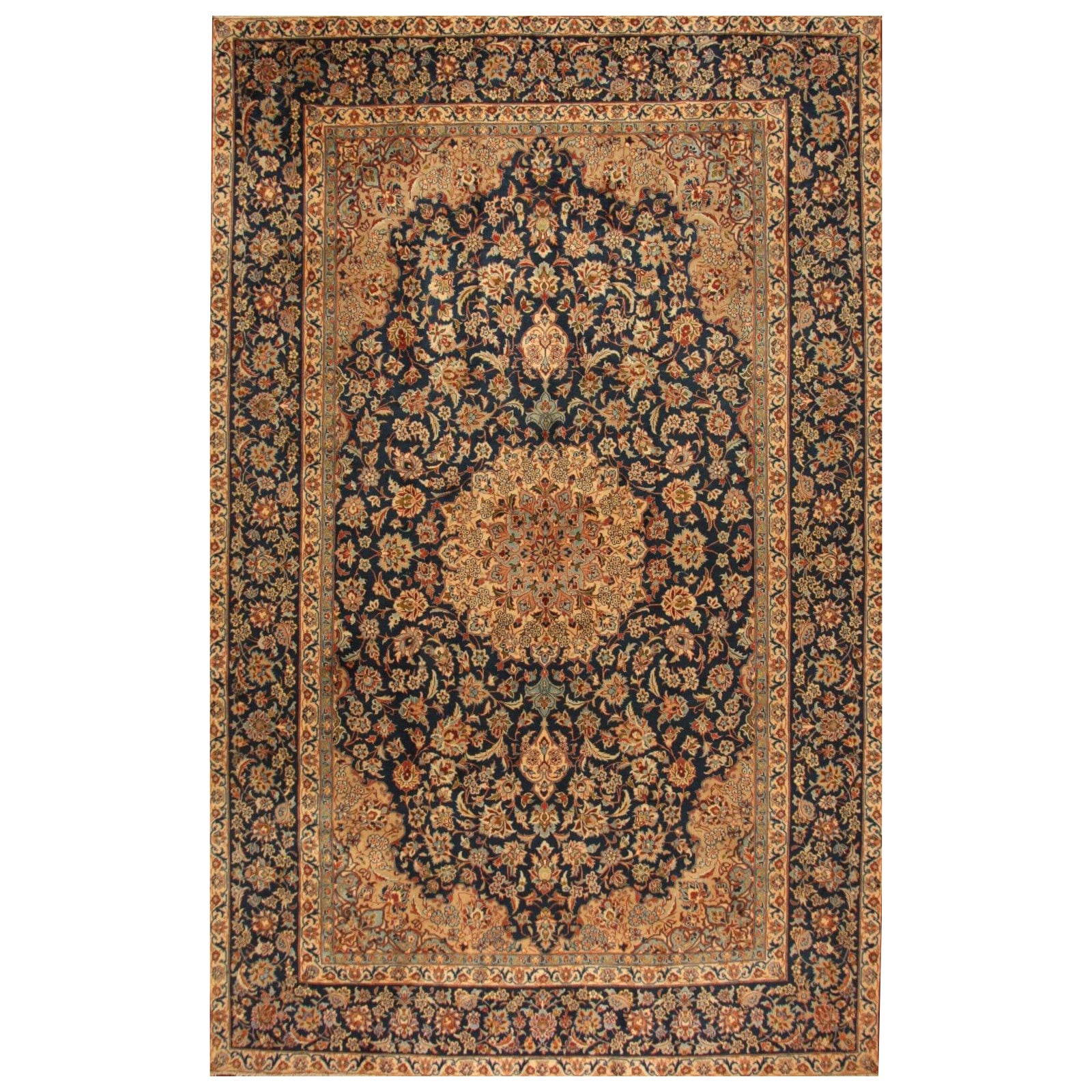 Handmade Vintage Persian Style Isfahan Rug 9.5' x 15', 1970s - 1T29 For Sale