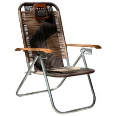 Reclining beach arm chair Japú - Trama Classic 2 - Outdoor area - Dengô Brasil