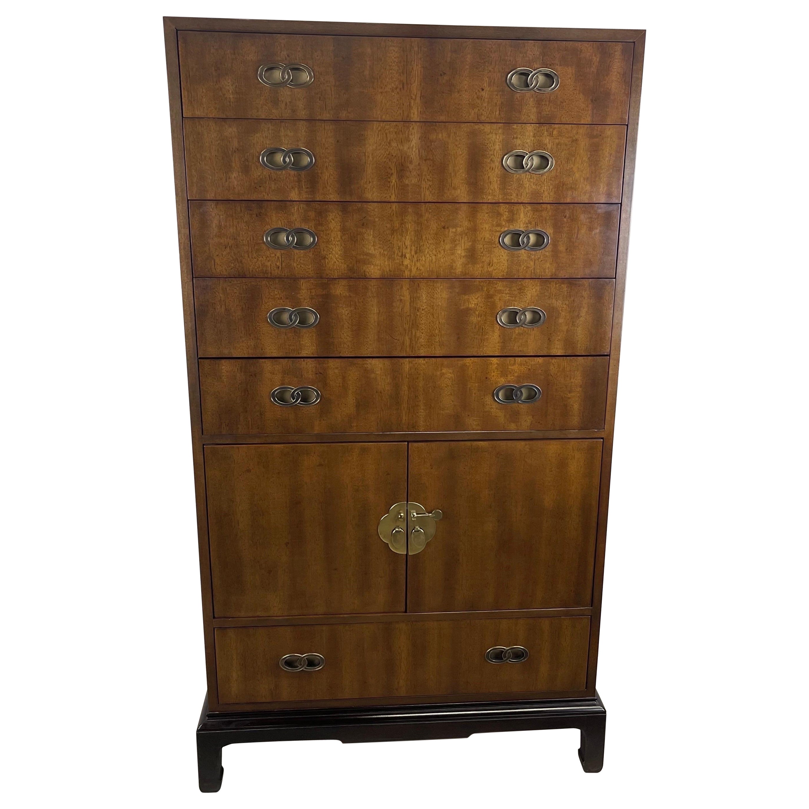 Tall Vintage Chest of Drawers by Michael Taylor for Henredon For Sale