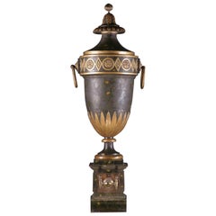 French 18th Century Painted and Gilded Tole Fountain