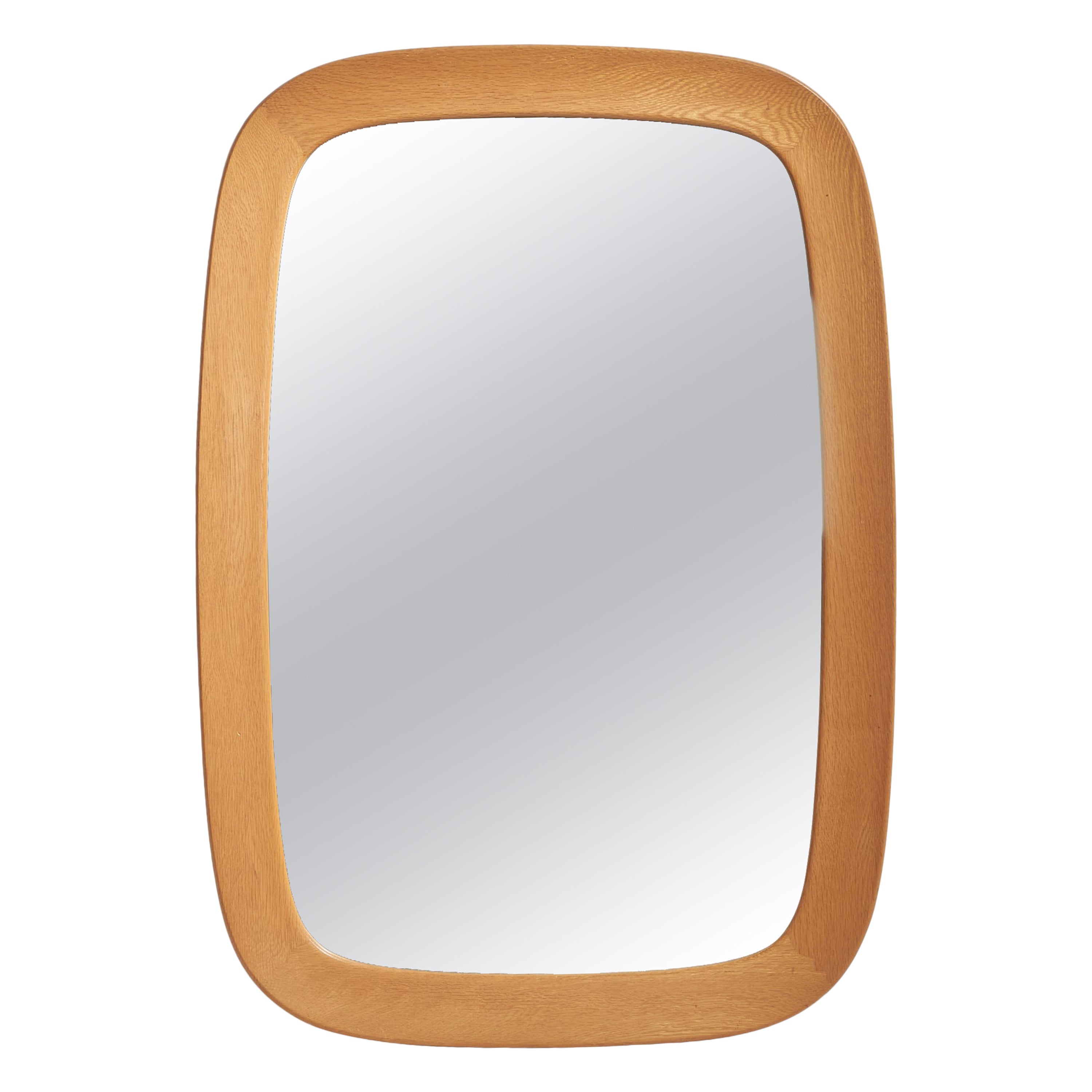 Fröseke, Sizeable Wall Mirror, Oak, Sweden, 1960s