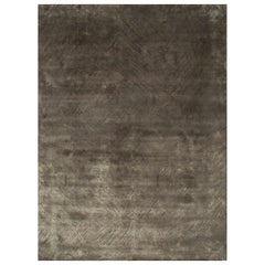 Charcoal Cascade Slate Liquorice Hand-Knotted Rug