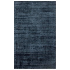 Alfombra de pelo a mano Midnight Symphony Azul Marino