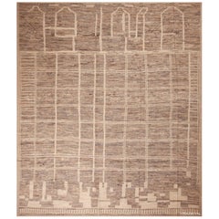 Nazmiyal Collection Large Size Earthy Grey Color Tribal Modern 13' x 15'