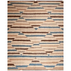 Nazmiyal Collection Geometric Design Modern Flatweave Kilim Rug 13' x 15'9"