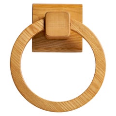 Italian Designer, Towel Hanger, Oak, Italy, 1970s