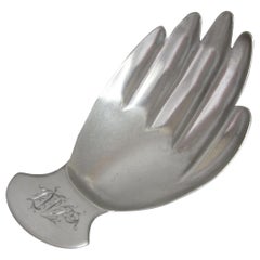Antique George III Hand Caddy Spoon Made in London by Josiah Snatt, 1806