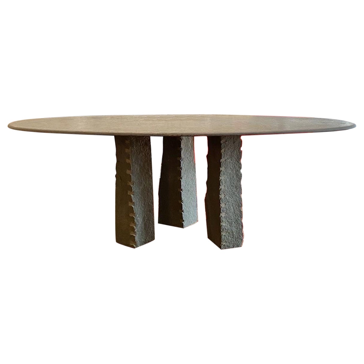 Table de salle à manger Stonehenge de Giulio Lazzotti, 1970