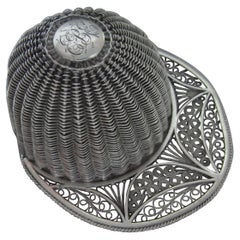 Antique George III Filigree Jockey Cap Caddy Spoon Made Most Probably in Birmingham