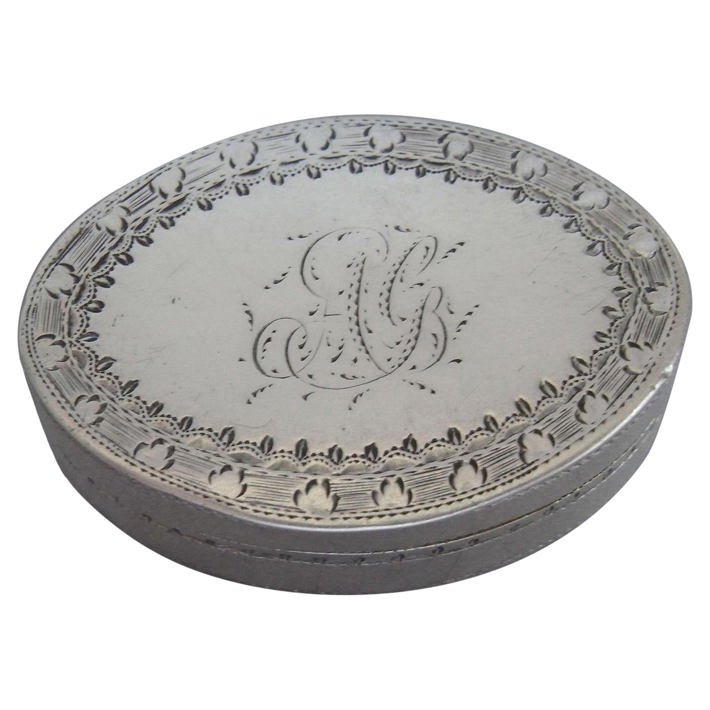 Fine George III Hinged Patch Box Made in London by Thomas Brough, 1799